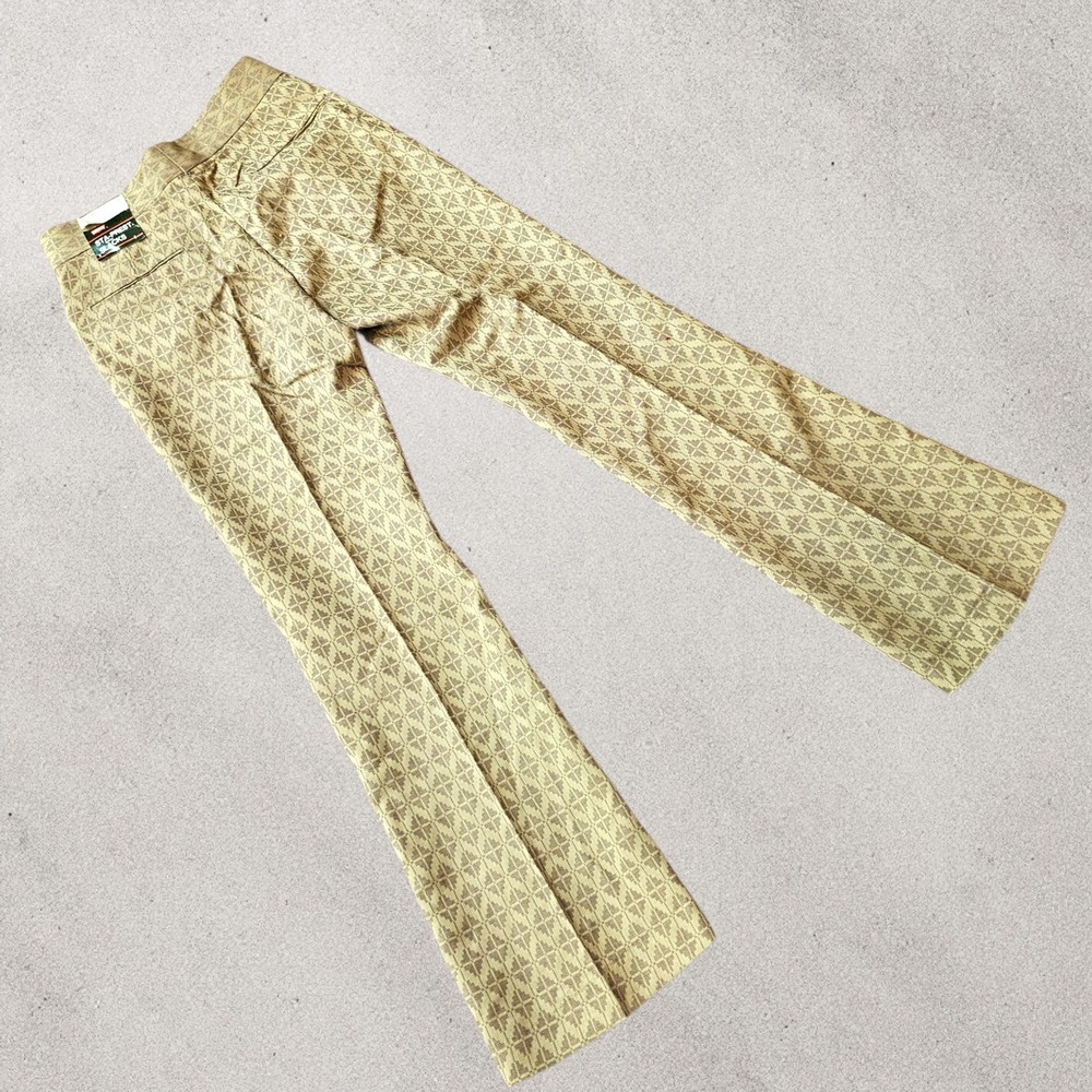 Vintage DEADSTOCK 1970s Levis Sta-Prest Slacks Pants Tan Diamond Flare 31x32 NWT - Picture 9 of 16